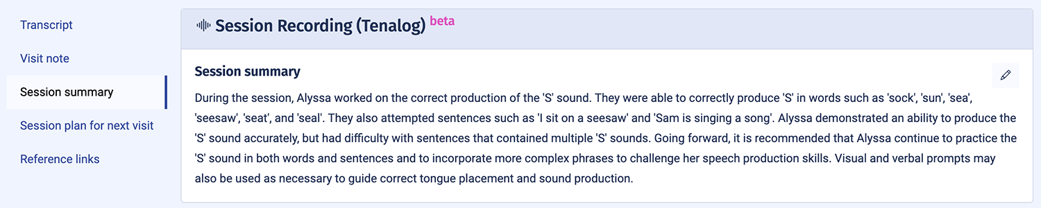 Ambiki's AI system, Tenalog®