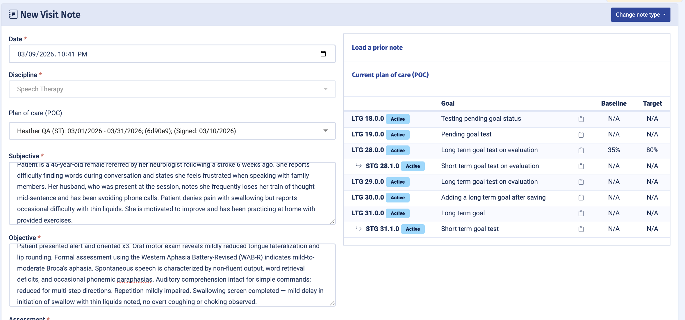 Ambiki's visit notes