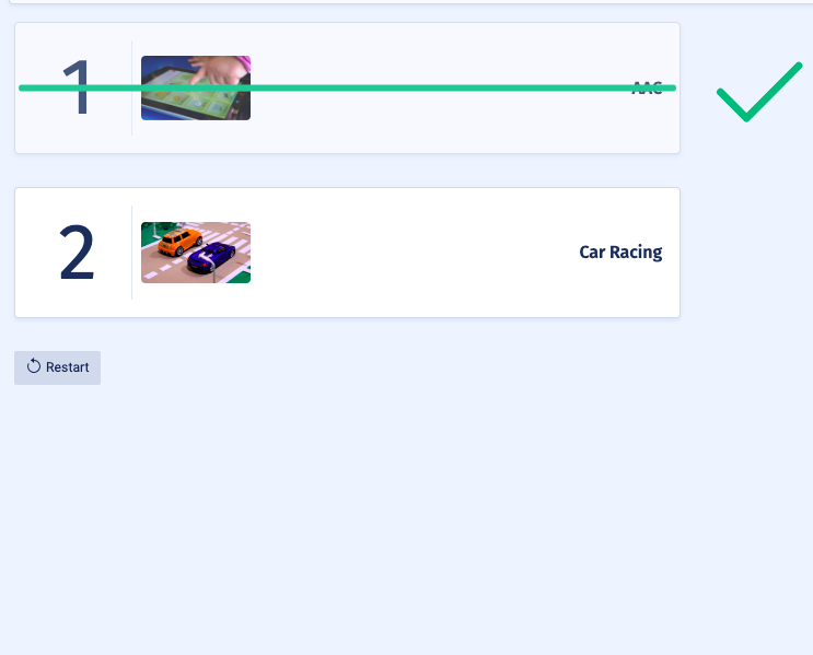Visual schedule check off