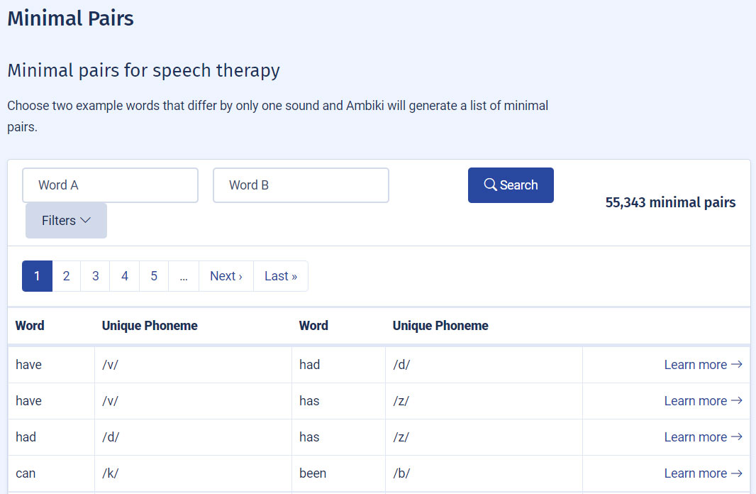 Minimal Pairs